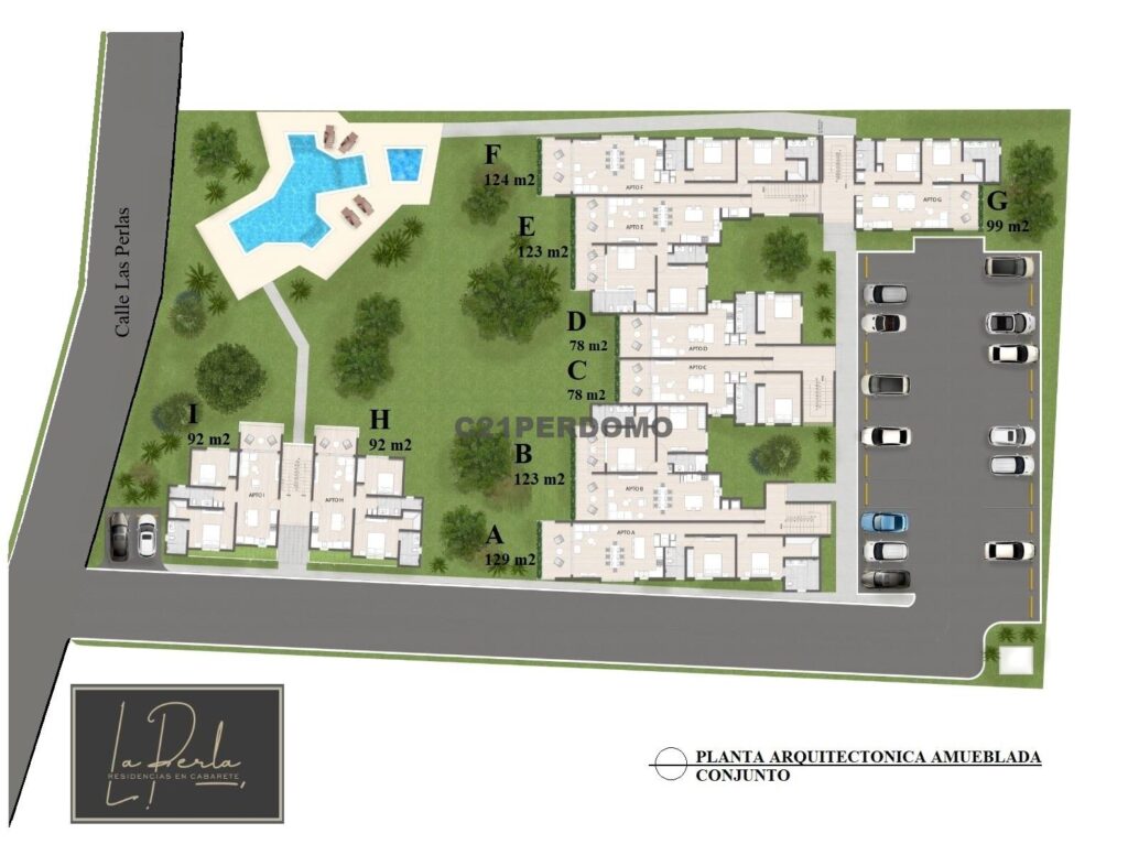 Planta Arquitectonica La Perla 3 La Perla - Residencias en Cabarete